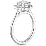 1.25ct Vintage Oval Cut Moissanite  Halo Engagement Ring,  Available in White Gold, Platinum, Rose Gold or Yellow Gold