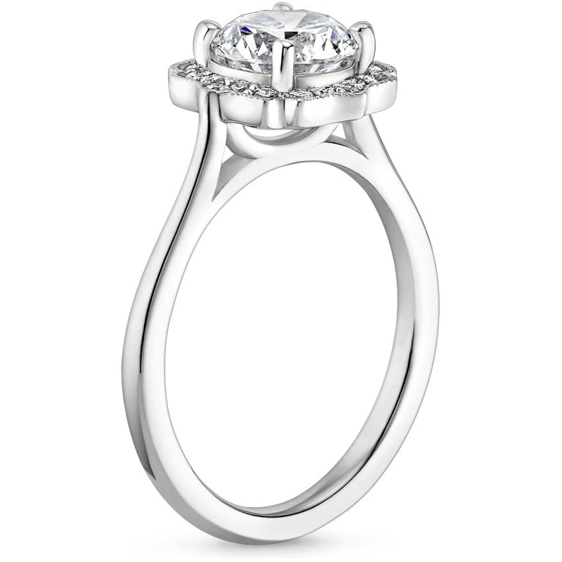 1.25ct Vintage Oval Cut Moissanite  Halo Engagement Ring,  Available in White Gold, Platinum, Rose Gold or Yellow Gold