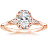 1.35ct Vintage Oval Cut Moissanite  Engagement Ring,  Available in White Gold, Platinum, Rose Gold or Yellow Gold