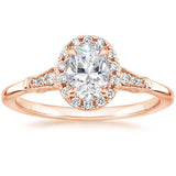 1.35ct Vintage Oval Cut Moissanite  Engagement Ring,  Available in White Gold, Platinum, Rose Gold or Yellow Gold