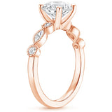 1.40ct Vintage Oval Cut Moissanite  Engagement Ring,  Available in White Gold, Platinum, Rose Gold or Yellow Gold