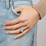 2.00ct Vintage Oval Cut Moissanite Halo Engagement Ring,  Available in White Gold, Platinum, Rose Gold or Yellow Gold