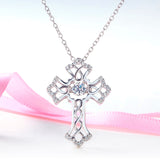 Dancing Stone Cross Pendant, Sterling Silver