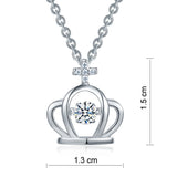 Dancing Stone Crown Pendant, Sterling Silver