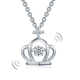 Dancing Stone Crown Pendant, Sterling Silver