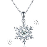 Dancing Stone Snowflake Pendant, Sterling Silver
