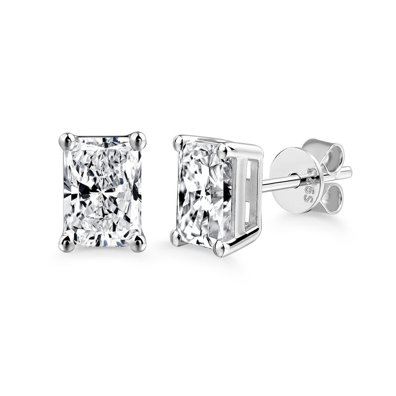 3.00ct Total, Moissanite Pendant & Earring Set, 925 Sterling Silver