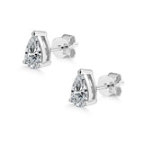 3.00ct Total, Moissanite Pendant & Earring Set, 925 Sterling Silver