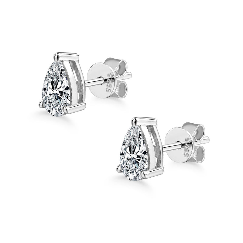 3.00ct Total, Moissanite Pendant & Earring Set, 925 Sterling Silver