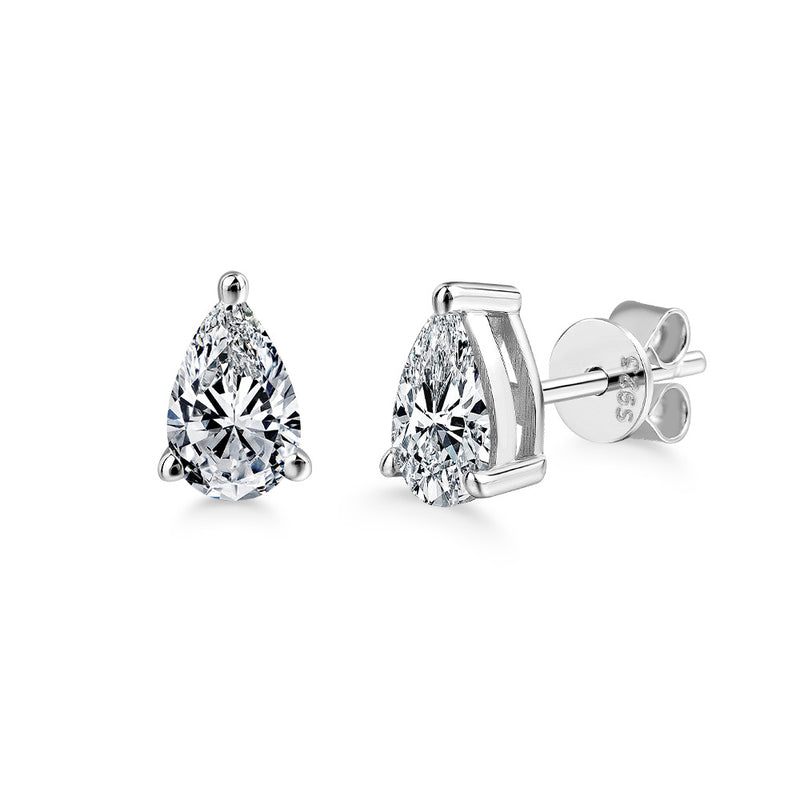 3.00ct Total, Moissanite Pendant & Earring Set, 925 Sterling Silver