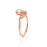 1.50ct Pear Cut Moissanite Engagement Ring, Vintage Boho Design, Available in Rose Gold, White Gold or Yellow Gold