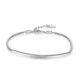 Solid 925 Sterling Silver Bracelet, Perfect Gift for Wedding or Birthday