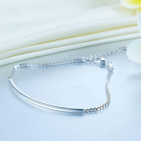 Solid 925 Sterling Silver Bracelet, Perfect Gift for Wedding or Birthday
