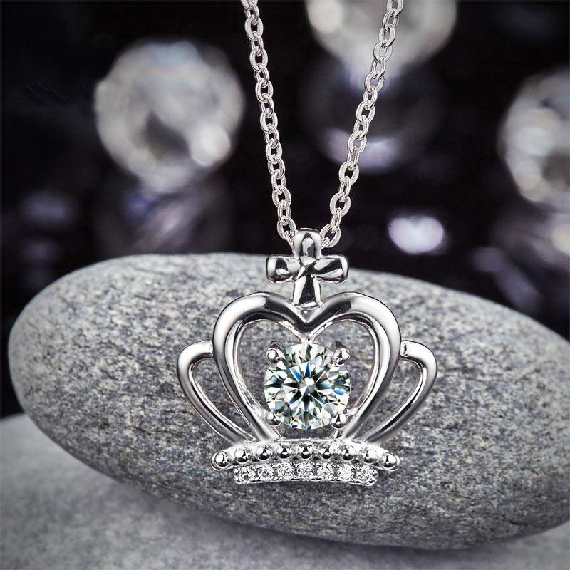 Sterling silver crown pendant hotsell