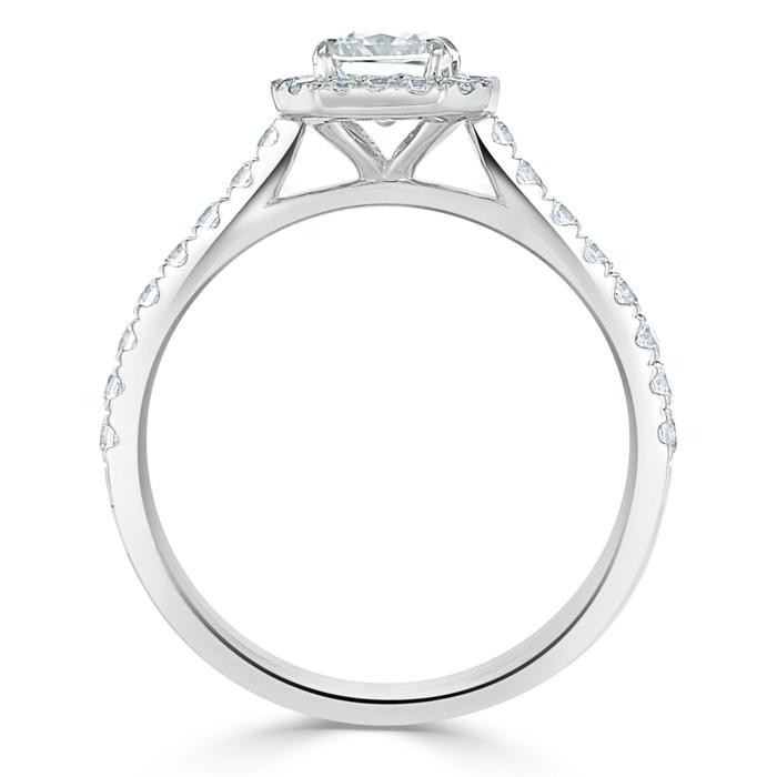 1.45ct Radiant Cut Moissanite Engagement Ring, Classic Style,  Available in White Gold, Platinum, Rose Gold or Yellow Gold