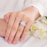 1.50ct Vintage Princess Cut Diamond Bridal Ring Set