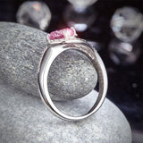 1.25ct Vivid Pink, Round Brilliant Cut Diamond Twist Engagement Ring