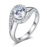 1.25ct Diamond Twist, Round Brilliant Cut Engagement Ring, 925 Sterling Silver