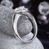 1.25ct Diamond Twist, Round Brilliant Cut Engagement Ring, 925 Sterling Silver