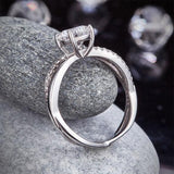 1.50ct Diamond Engagement Ring, Twisted Band, 925 Sterling Silver