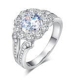 1.25ct Vintage Diamond Halo Engagement Ring, Round Brilliant Cut Diamond, 925