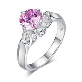 1.25ct  Vintage Pink Diamond Ring, Round Brilliant Cut Engagement Ring