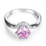 1.25ct Pink Diamond, Round Brilliant Cut, 925 Sterling Silver