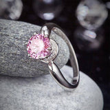 1.25ct Pink Diamond, Round Brilliant Cut, 925 Sterling Silver