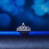 0.30ct Princess Crown, Diamond Eternity Ring, 925 Sterling Silver