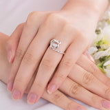 0.25ct Contemporary Spinning Diamond Ring, Round Cut, 925 Silver