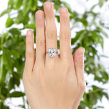 6.00ct Classic Cushion Cut Diamond Engagement Ring, 925 Silver