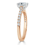 1.20ct Radiant Cut Moissanite Engagement Ring, Classic Style,  Available in White Gold, Platinum, Rose Gold or Yellow Gold