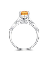1.20ct Round Cut Citrine Engagement Ring, Available in 14kt or 18kt White, Yellow or Rose Gold