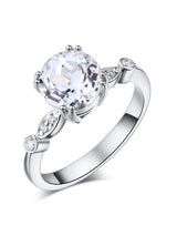 2.00ct White Topaz and Diamond Enagagement Ring, Vintage Inspired, Available in 14kt or 18Kt White, Yellow or Rose Gold