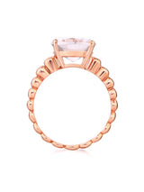 3.30ct Rose Gold, Oval Cut Morganite Engagement Ring, Available in 14kt or 18kt Rose, Yellow or White Gold