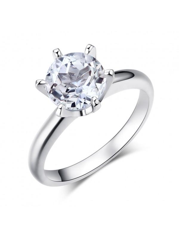 2.00ct White Topaz Enagagement Ring, Vintage Inspired, Available in 14kt or 18Kt White, Yellow or Rose Gold