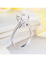 2.00ct White Topaz and Diamond Enagagement Ring, Vintage Inspired, Available in 14kt or 18Kt White, Yellow or Rose Gold