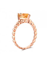 1.60ct Pear Cut Citrine Engagement Ring, Available in 14kt or 18kt Rose, Yellow or White Gold