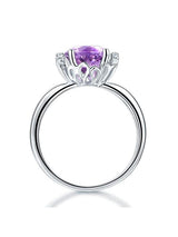 1.80ct Round Cut Amethyst Engagement Ring, Available in 14kt or 18kt White, Yellow or Rose Gold