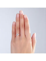 1.20ct Rose Gold, White Topaz Enagagement Ring, Available in 14kt or 18Kt White, Yellow or Rose Gold