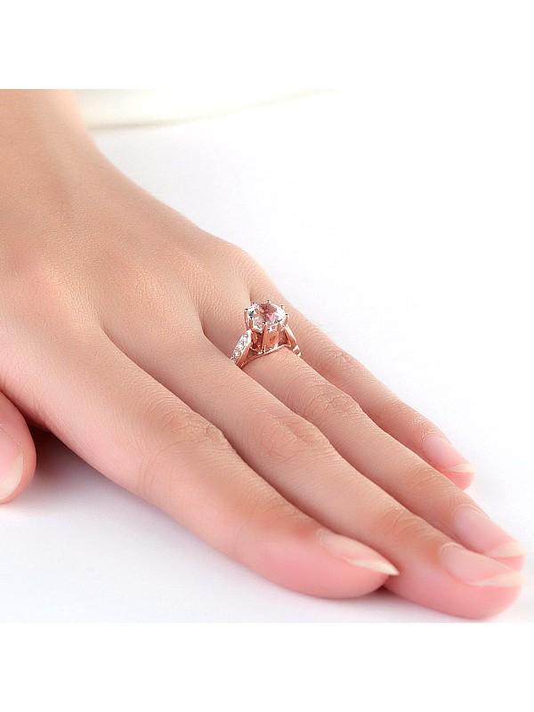 1.20ct Rose Gold, White Topaz Enagagement Ring, Available in 14kt or 18Kt White, Yellow or Rose Gold