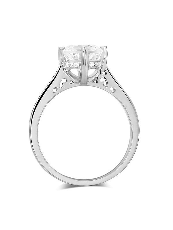 1.20ct White Topaz and Diamond Enagagement Ring, Vintage Inspired, Available in 14kt or 18Kt White, Yellow or Rose Gold