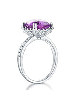 3.50ct Cushion Cut Amethyst Engagement Ring, Available in 14kt or 18kt White, Yellow or Rose Gold