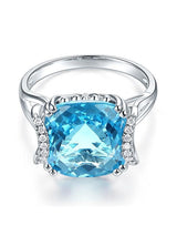 9.60ct Cushion Cut Luxury Blue Topaz Dress Ring, Available in 14kt or 18kt White, Yellow or Rose Gold9.60ct Cushion Cut Luxury Blue Topaz Dress Ring, Available in 14kt or 18kt White, Yellow or Rose Gold
