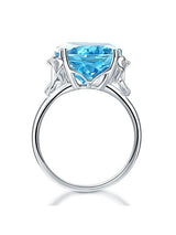 10.30ct Oval Cut Luxury Blue Topaz Dress Ring, Available in 14kt or 18kt White, Yellow or Rose Gold