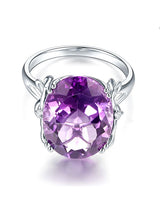 8.30ct Oval Cut Luxury Amethyst Dress Ring, Available in 14kt or 18kt White, Yellow or Rose Gold