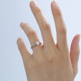 0.60ct Oval Cut Moissanite, Classic Vintage Engagement Ring, Available in White Gold or Platinum with Rose Gold Detailing