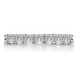 0.75ct Diamond Wedding Band, Half Eternity Ring, 925 Sterling Silver