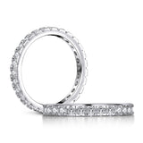 0.75ct Diamond Set Full Eternity Ring, 925 Sterling Silver, 18ct Rose Gold Vermeil