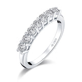 0.75ct Round Cut Diamond Wedding Band, Half Eternity Ring, 925 Sterling Silver